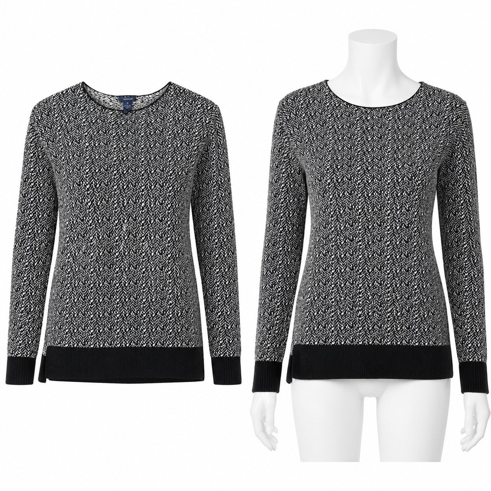 Westbound Sweater Women Medium Long‎ Sleeve Knit Chevron Classic Casual